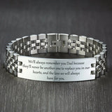 Engraved Men's Bracelet - We Will Always Remember You My DAD