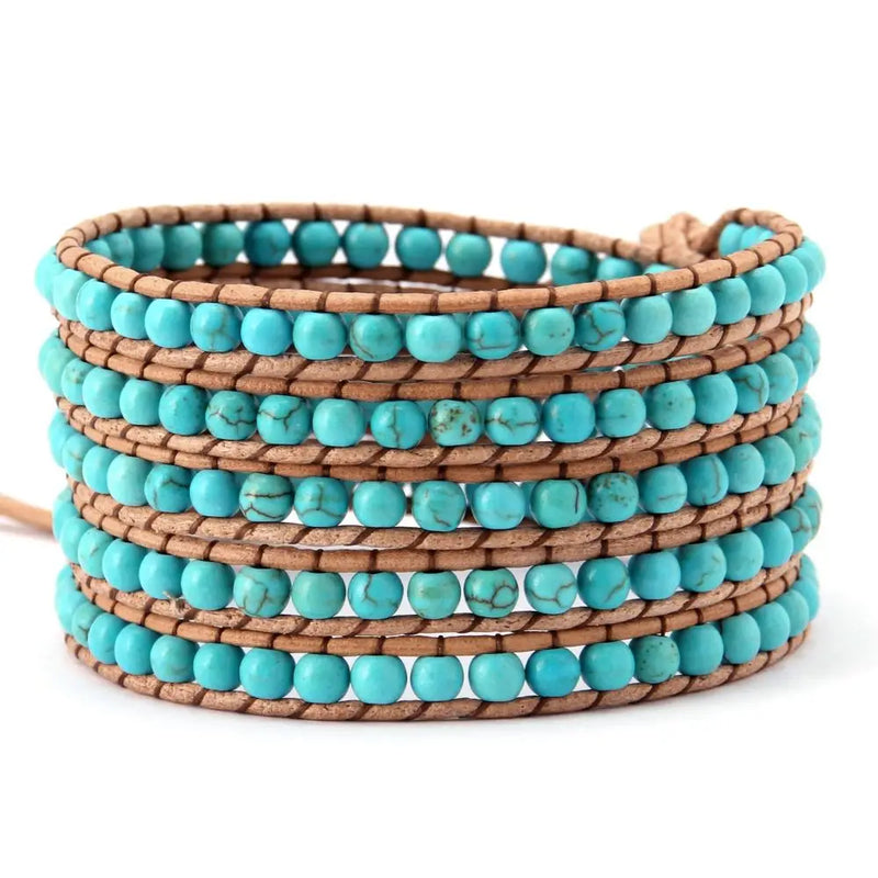 Men Bracelets Turqouise Yoga Bohemia Steampunk Bracelet Femme