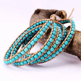 Men Bracelets Turqouise Yoga Bohemia Steampunk Bracelet Femme