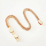 Men Bracelet 585 Rose Copper Wide Link Chain Jewelry