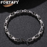 Men Bracelets Stainless Steel Link Chain Bangles Wrist Jewelry