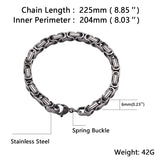 Men Bracelets Stainless Steel Link Chain Bangles Wrist Jewelry