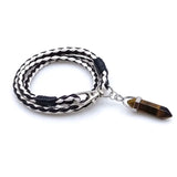 Vintage Stone Leather Bracelet Men Gift Jewelry