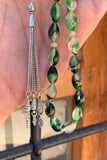 Men Cat Eye Rosary with Cross Pendant