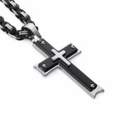 Men Chains Stainless Steel Cross Pendant Necklace Hip Hop Jewelry