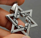 Men's Stainless Steel Jewish Star of David Pendant