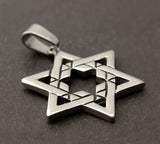 Men's Stainless Steel Jewish Star of David Pendant