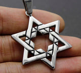 Men's Stainless Steel Jewish Star of David Pendant