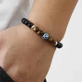 Men Charm Bracelets 12 Constellation 12Pcs/Set High Natural Stone Yoga Bracelets