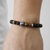 Men Charm Bracelets 12 Constellation 12Pcs/Set High Natural Stone Yoga Bracelets