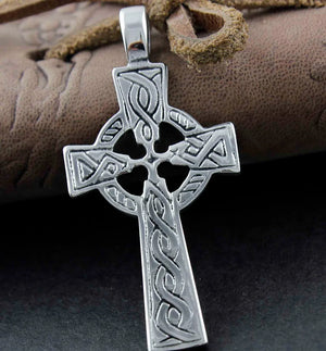 Men Charm Irish CROSS Ireland Pendant Stainless Steel Jewelry