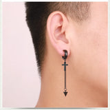 Hiphop Punk Hypoallergenic Titanium Steel Ear Clip Earrings