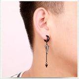 Hiphop Punk Hypoallergenic Titanium Steel Ear Clip Earrings