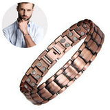 Men Copper Magnetic Therapy Bracelet for Arthritis Pain Relief