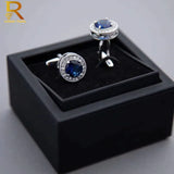 Cufflinks Box Ring Display Cufflinks Case 360 Degree Jewelry Storage