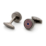 Personalized Round Grey Cufflinks XK22S059