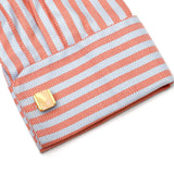 Square Light Shell Cufflinks Silver Gold Formal Dress Shirt Wedding