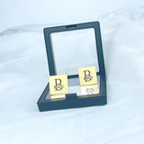 Personalized Initial Letter Cufflinks Stainless Steel Suit Accessory Dad Gift