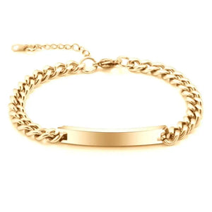 Men's ID Bar Bracelet Stainless Steel Valentine Gift