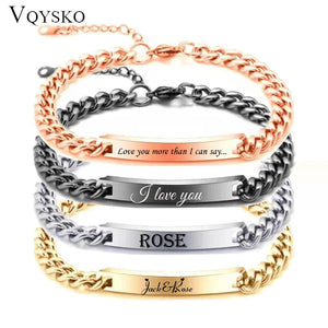 Men's ID Bar Bracelet Stainless Steel Valentine Gift