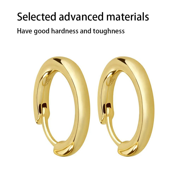 Men Earring Clip Stylish Solid Non-piercing Ear Cuff Gift Accessory