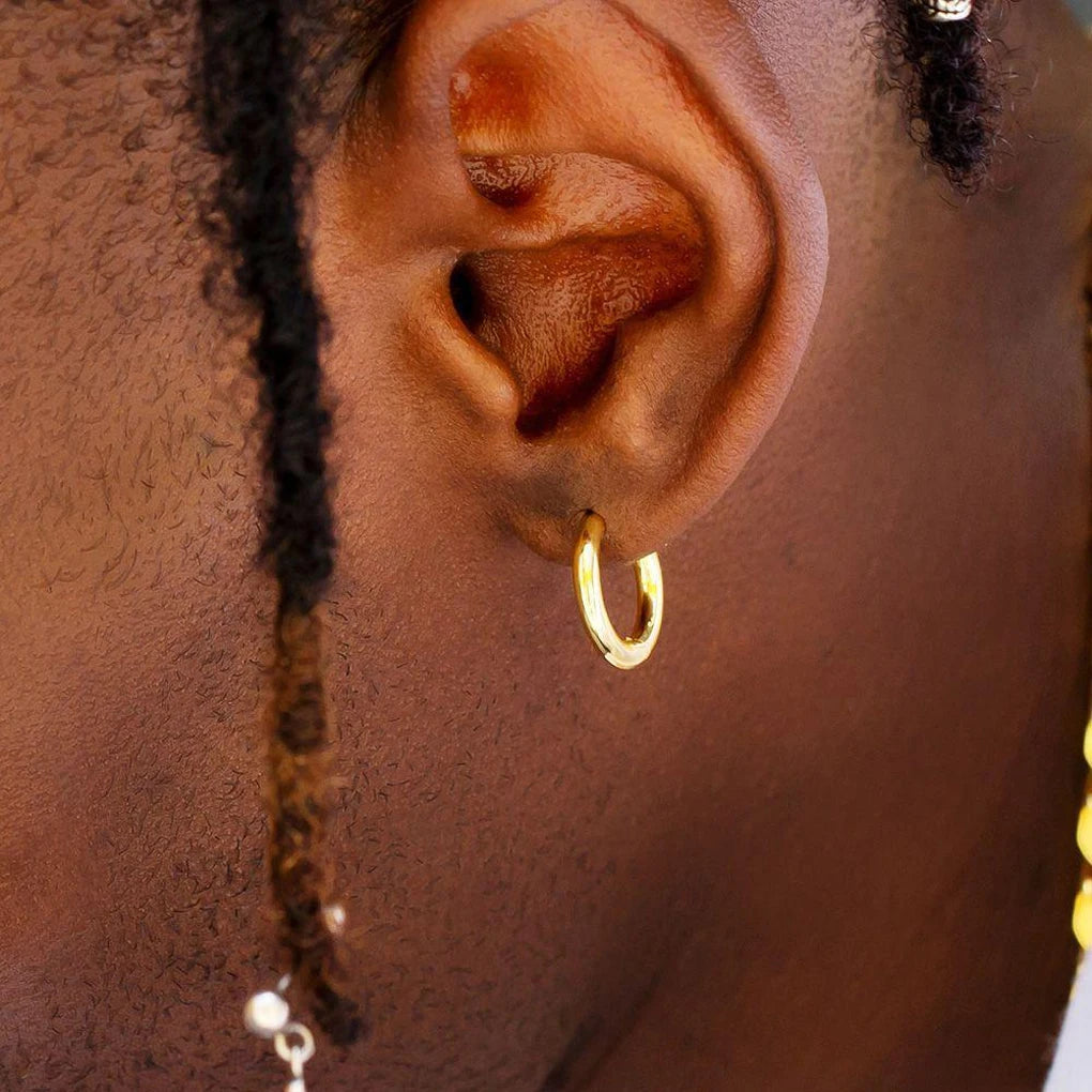 Men Earring Clip Stylish Solid Non-piercing Ear Cuff Gift Accessory