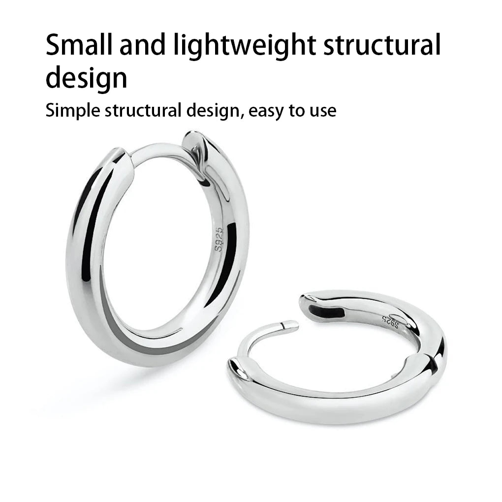 Men Earring Clip Stylish Solid Non-piercing Ear Cuff Gift Accessory