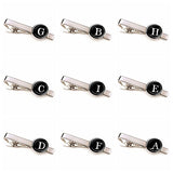 Men 26 Alphabet Letters Tie Clips Personality Name Letters Jewelry