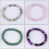 Crystal Natural Gem Stone Bead Bracelet for Men and Women