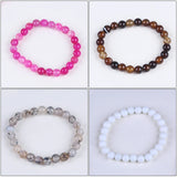 Crystal Natural Gem Stone Bead Bracelet for Men and Women