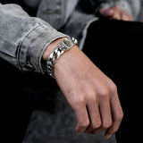 Men's Cuban Chain Copper Bracelet Punk Style Gift