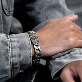Men's Cuban Chain Copper Bracelet Punk Style Gift