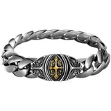 Men's Cuban Chain Copper Bracelet Punk Style Gift
