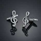 Men's Musical Note Cufflinks Piano Bass Gemelos Bouton
