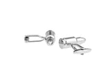 Bullet Silver Colour Army Style Copper Cuff Links