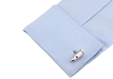 Bullet Silver Colour Army Style Copper Cuff Links