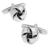 Men Metal Knot Ball Cuff Links Silver Copper Wholesale&retail