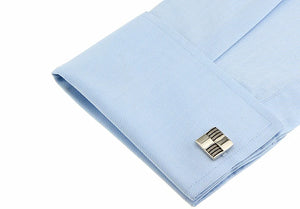 Men Grey Copper Business Square Cuff Links