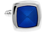 Men's Enamel Square Check Cuff Links Copper Material