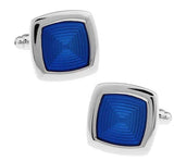 Men's Enamel Square Check Cuff Links Copper Material