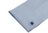 Men's Enamel Square Check Cuff Links Copper Material