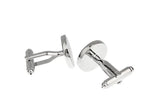 Men Gift Silver Colour Business Style Cuff Links