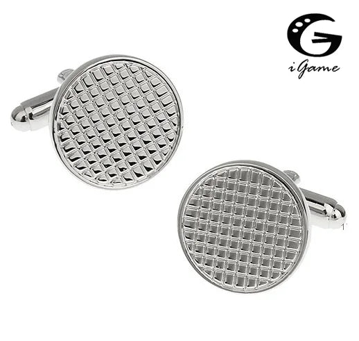 Men Gift Silver Colour Business Style Cuff Links
