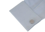 Men Gift Silver Colour Business Style Cuff Links