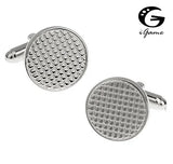Men Gift Silver Colour Business Style Cuff Links