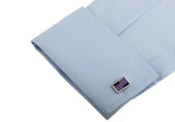 Purple Copper Rectangle Cuff Links Enamel
