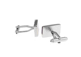 Purple Copper Rectangle Cuff Links Enamel