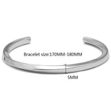 Stainless Steel Twisted Bangle Bracelets Men Jewelry