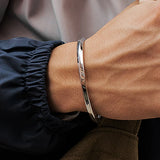Stainless Steel Twisted Bangle Bracelets Men Jewelry