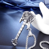Men Guitar Charm Necklace Stainless Steel Flame Guitar Necklace
